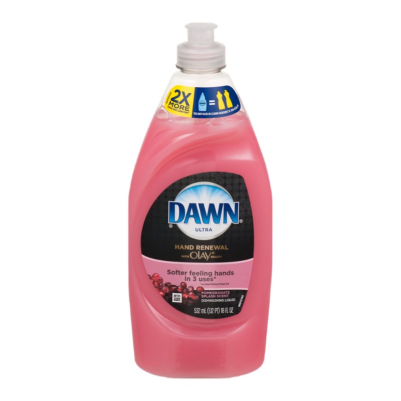 Dawn Ultra Hand Renewal With Olay Dishwashing Liquid Pomegranate Splash, 532 mL