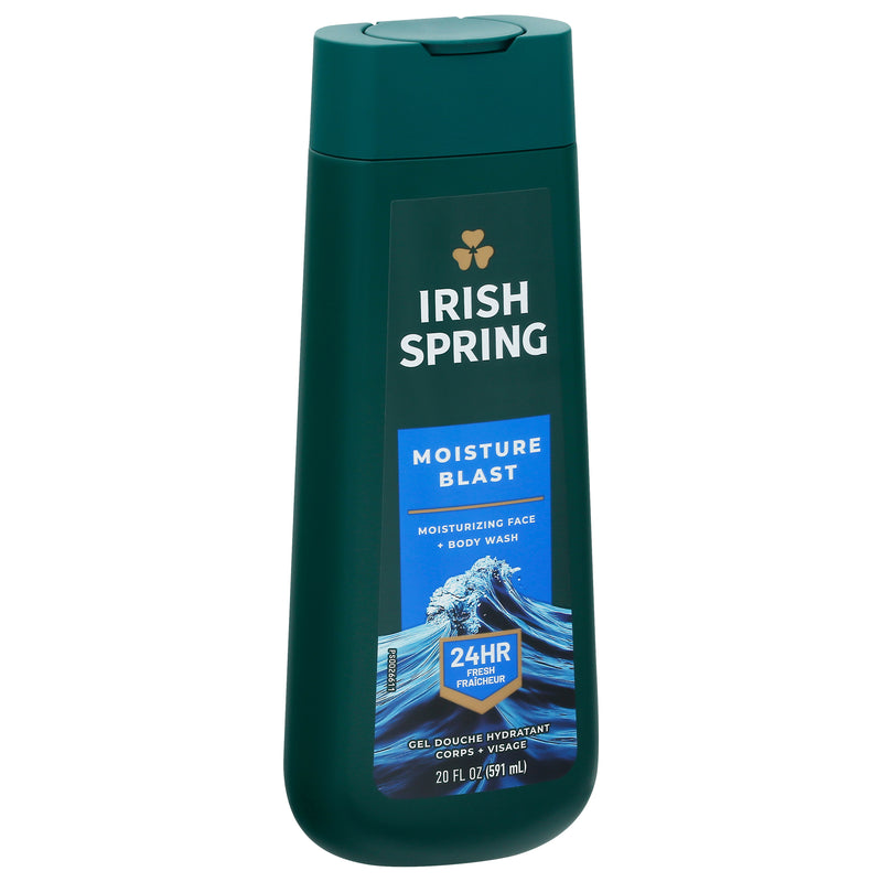 Irish Spring Moisture Blast Moisturizing Face + Body Wash, 591 mL