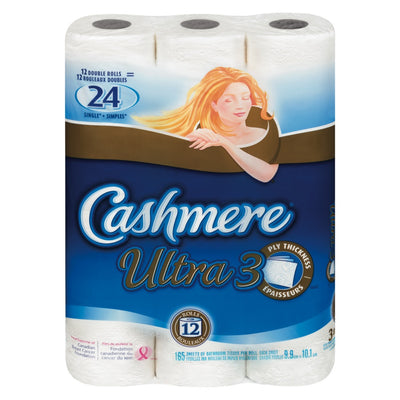 Cashmere Ultra 3 Bathroom Tissue, 12 ct