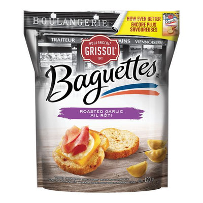 Grissol Baguettes Roasted Garlic Crackers, 120 g