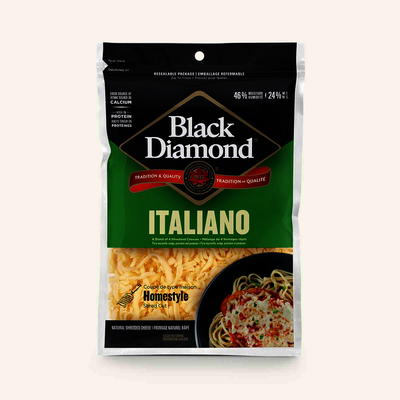 Black Diamond Italiano Shredded Cheese Blend, 320g