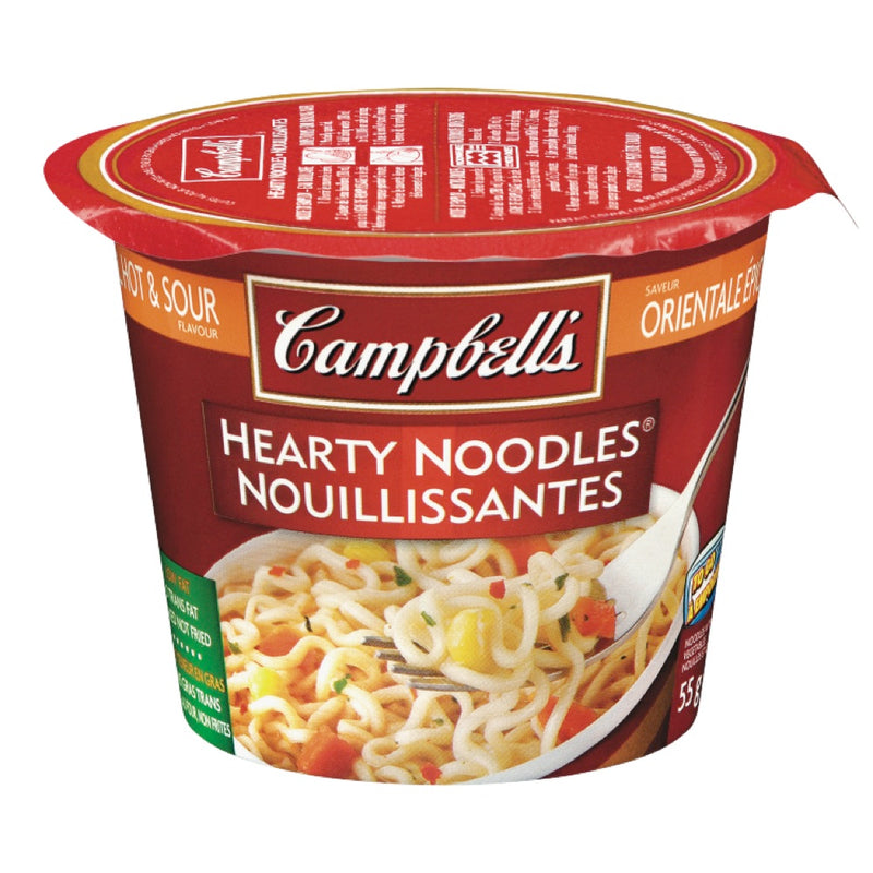 Campbell's Hearty Instant Noodles Oriental Hot & Sour, 55 g
