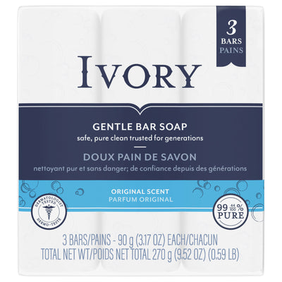 Ivory Original Bar Soap, 3 x 90 g