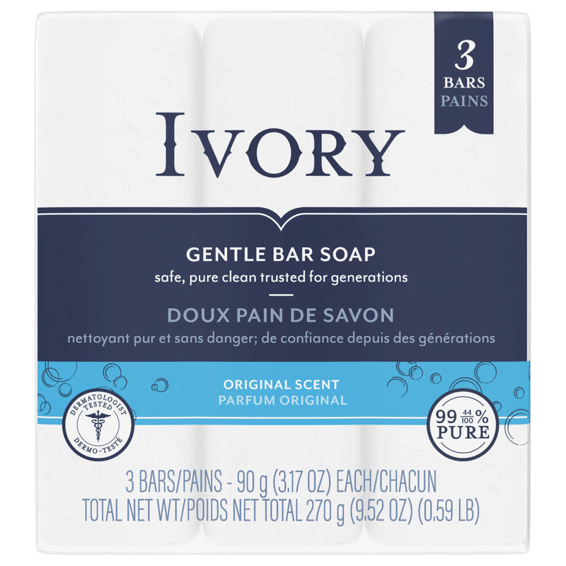 Ivory Original Bar Soap, 3 x 90 g