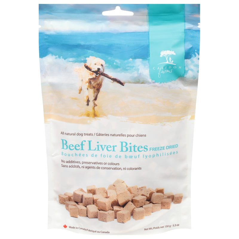 Caledon Farms Beef Liver Bites Freeze Dried Dog Treats, 150 g