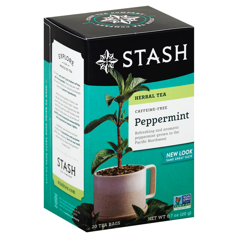 Stash Caffeine Free Peppermint Herbal Tea Bags, 20g   (20ct)