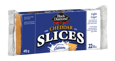 Black Diamond Cheddar Cheese Slices Light, 410g