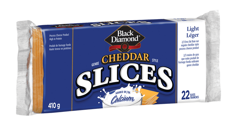 Black Diamond Cheddar Cheese Slices Light, 410g