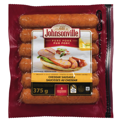 Johnsonville Pure Pork Cheddar Sausages, 375 g