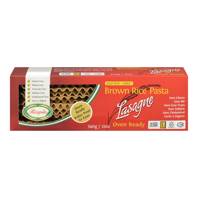 Rizopia Brown Rice Lasagna, 340 g