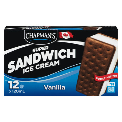 Chapman's Vanilla Ice Cream Sandwiches, 12 x 120 mL