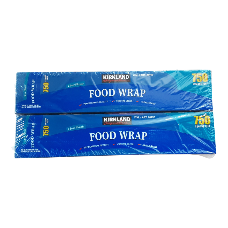 Kirkland Signature Plastic Food Wrap, 2 x 750 ft