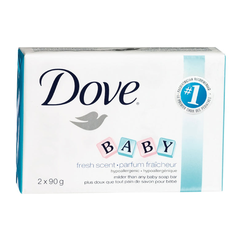 Dove Baby Fresh Scent Soap Bar, 90 g, 2 ct