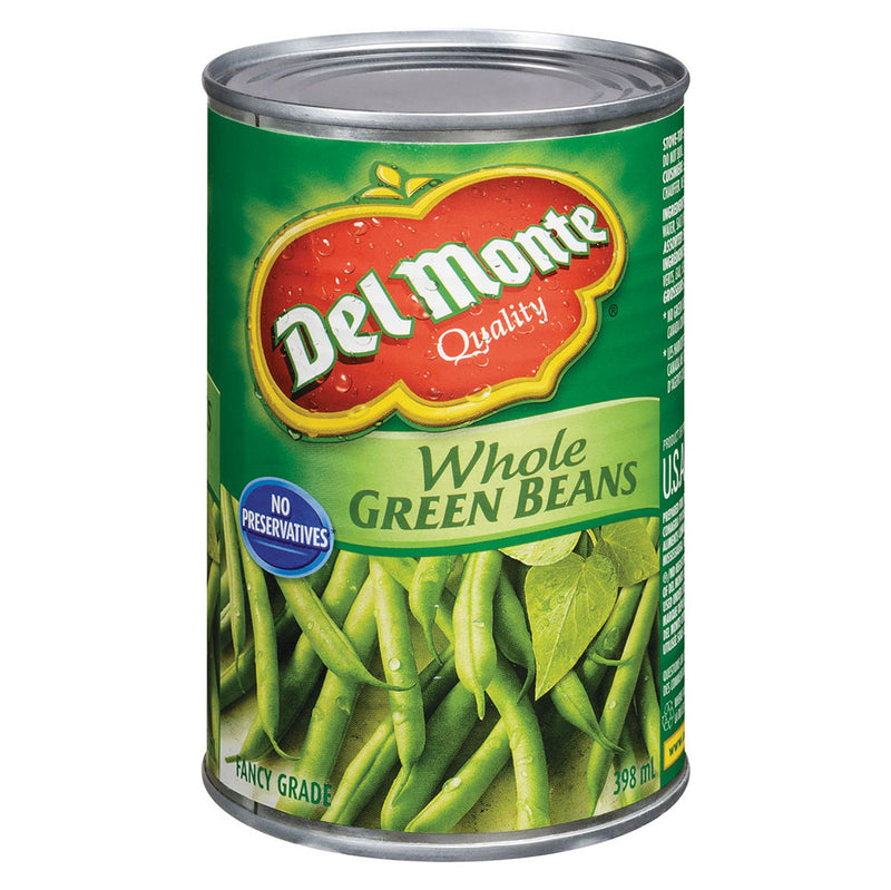 Del Monte Whole Green Beans, 398 mL
