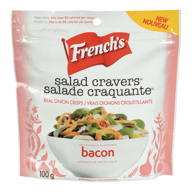 French's Salad Cravers Bacon Onion Crisps, 100 g