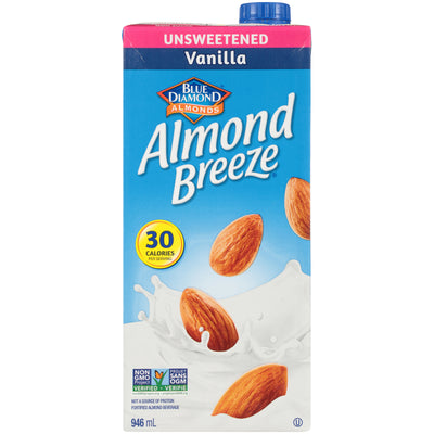 Almond Breeze Unsweetened Vanilla Fortified Almond Beverage, 946 mL