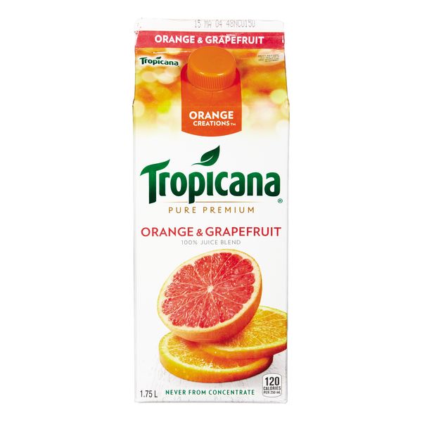 Tropicana Orange & Grapefruit Juice, 1.75 l