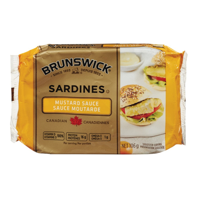 Brunswick Sardines In Mustard Sauce, 106 g