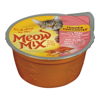 Meow Mix Tender Favorites Salmon & Crab Meat, 78 g