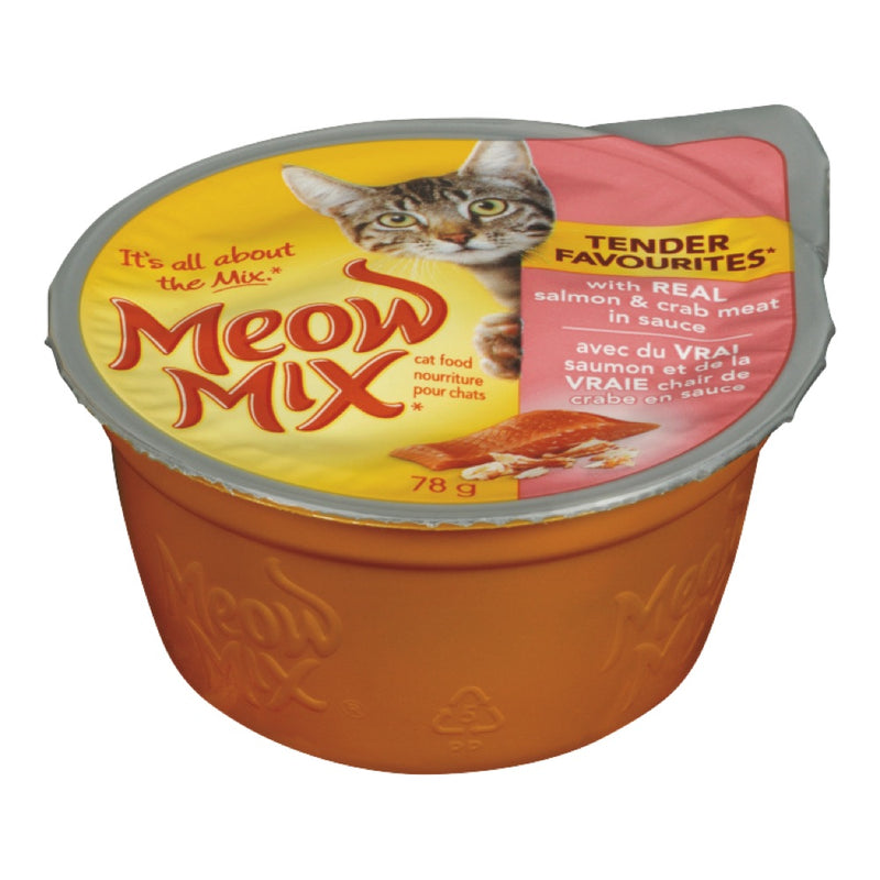 Meow Mix Tender Favorites Salmon & Crab Meat, 78 g
