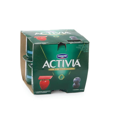 Danone Activia Strawberry/Blueberry, 8 x 100 g