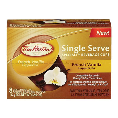 Tim Hortons Single Serve French Vanilla Cappuccino, 112 g