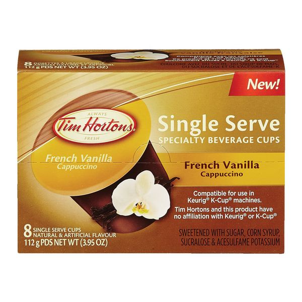 Tim Hortons Single Serve French Vanilla Cappuccino, 112 g