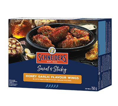 Schneiders Sweet & Sticky Honey Garlic Flavour Wings, 750 g