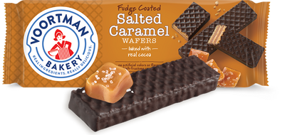 VOORTMAN FUDGE COATED SALTED CARAMEL WAFERS