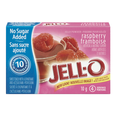 JELL-O Raspberry No Sugar Added Jelly Powder, 10 g