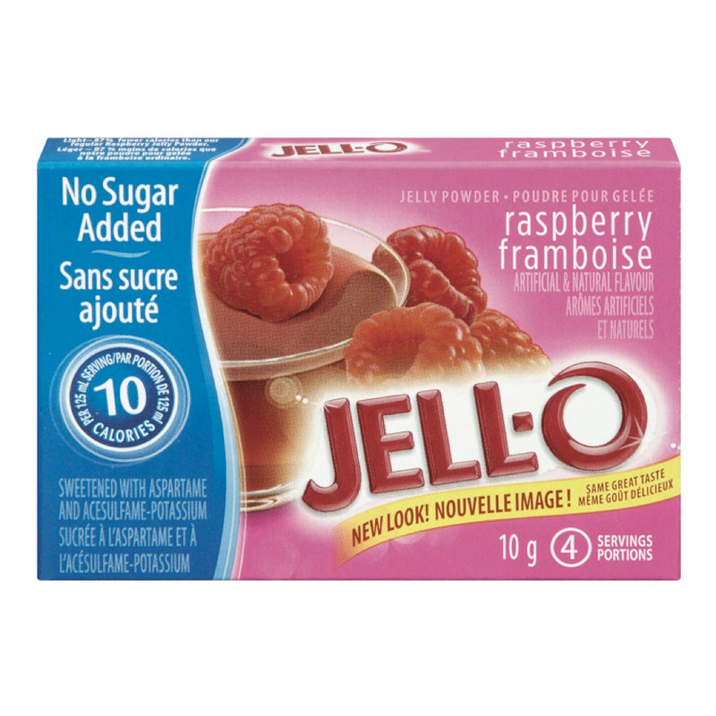 JELL-O Raspberry No Sugar Added Jelly Powder, 10 g