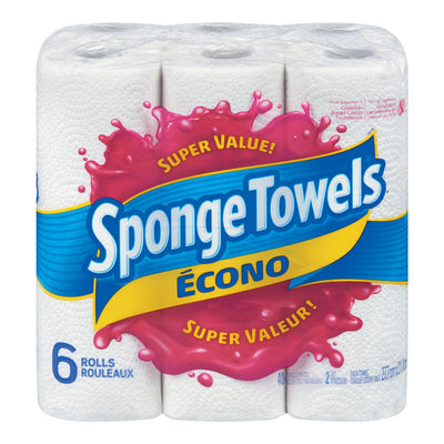 Sponge Towels Super Value Paper Towles, 6 ct
