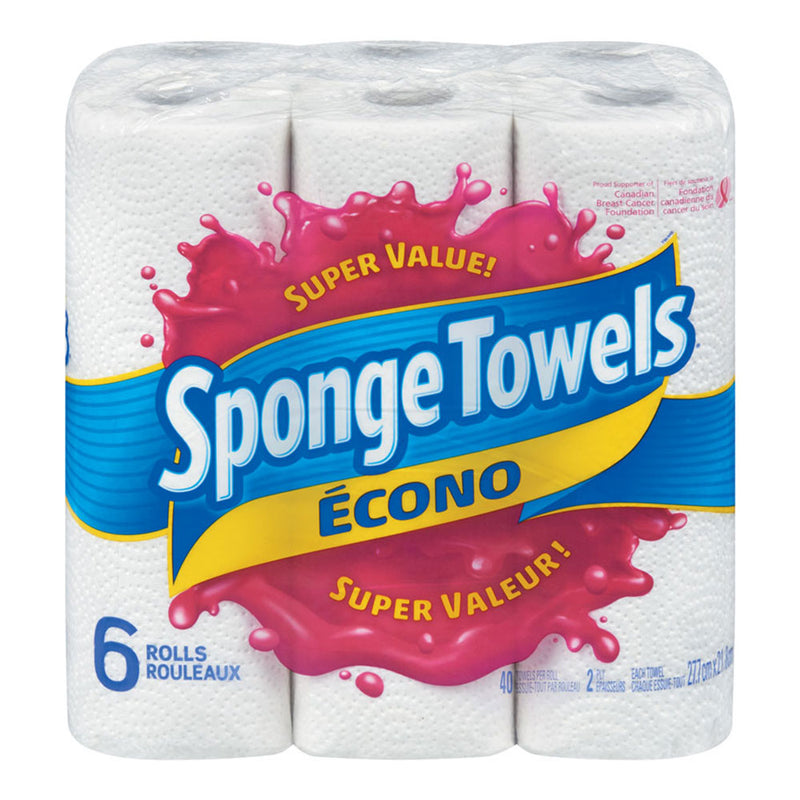 Sponge Towels Super Value Paper Towles, 6 ct