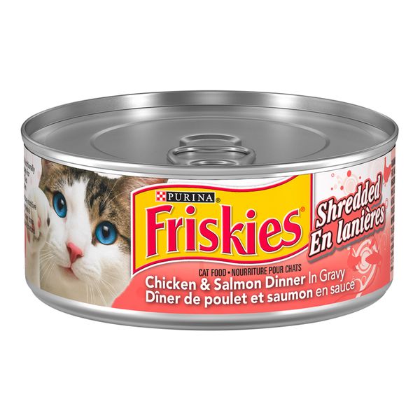 Friskies Chicken & Salmon Dinner in Gravy Cat Food, 156 g
