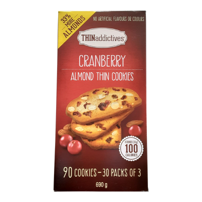 Thin Addictives Cranberry Almond Cookies, 690 g  (30ct)