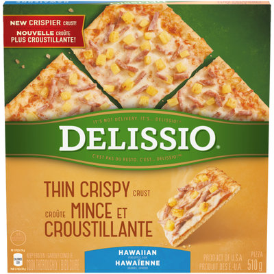Delissio Hawaiian Thin Crispy Crust Pizza, 510 g