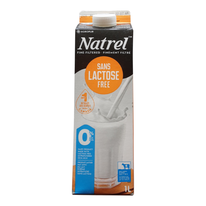 Natrel Lactose Free Skim Milk, 1L