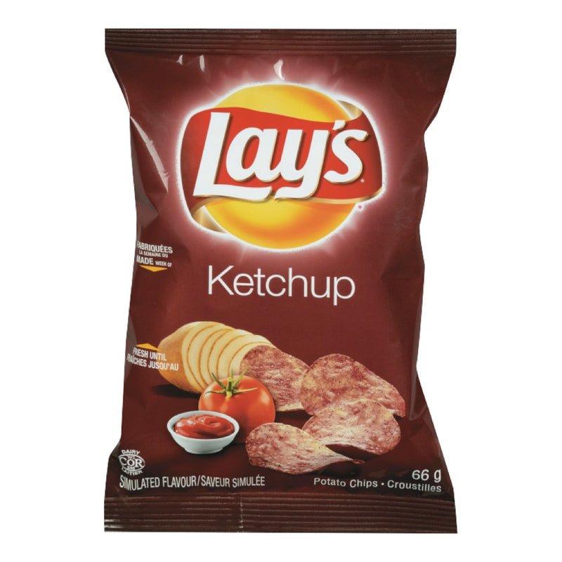 Lay's Ketchup Potato Chips, 66 g