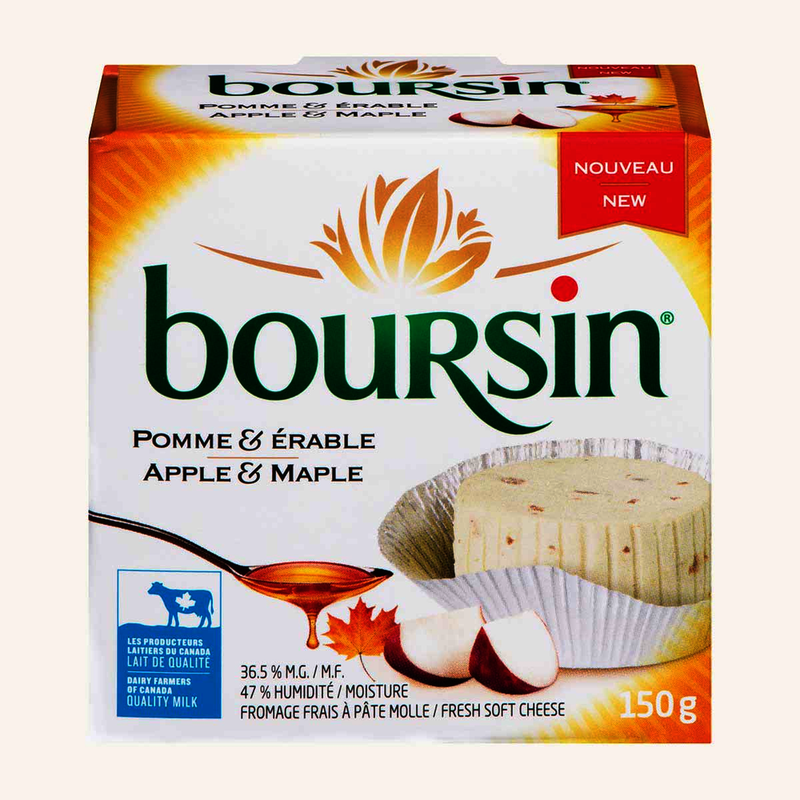 Boursin Apple & Mapple Flavor Fresh Soft Cheese, 150 g