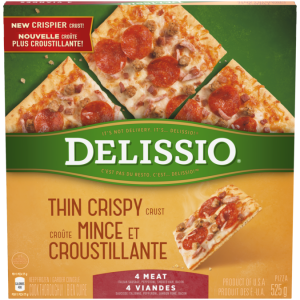 Delissio 4 Meat Thin Crispy Pizza, 525 g