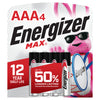 Energizer AAA 1.5V Alkaline Batteries, 4 batteries