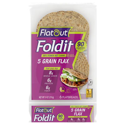 Foldit 5 Grain Flax Artisan Flatbreads, 255 g