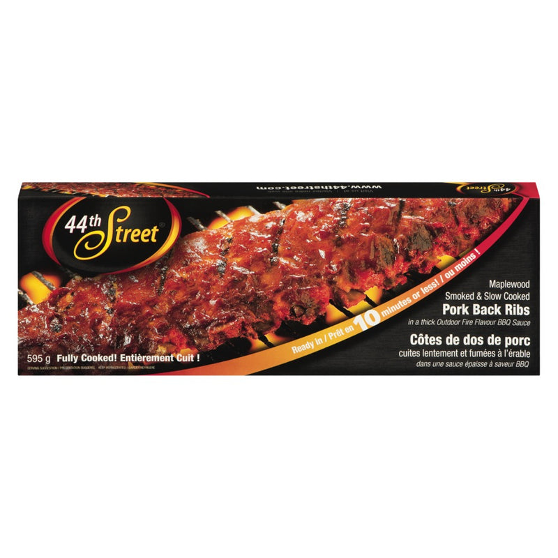 44th Street Pork Back Ribs Maple, 595g