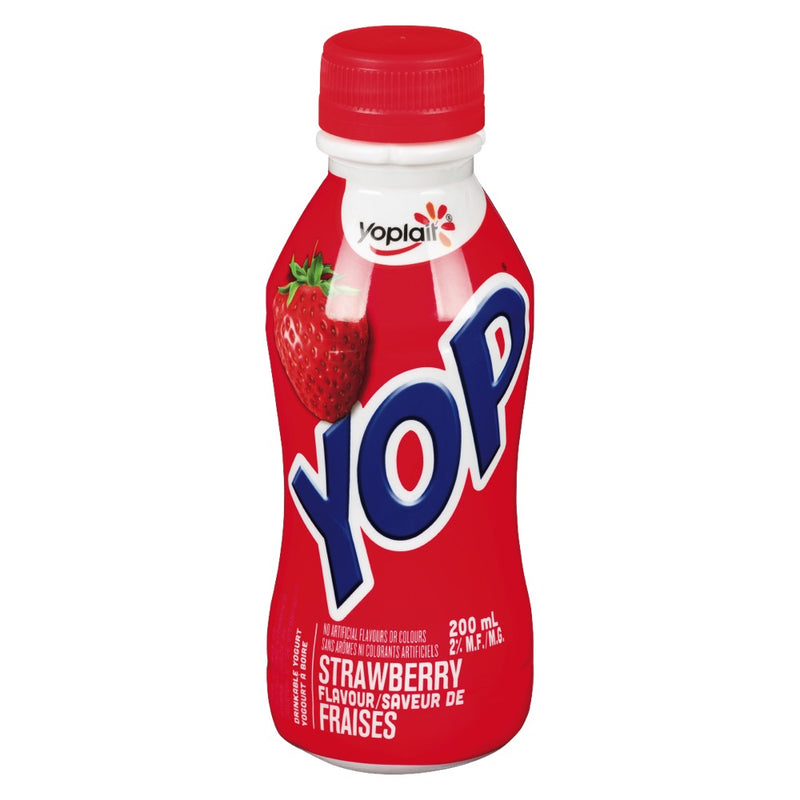 Yop Strawberry Flavour Drinking Yogurt, 200 mL