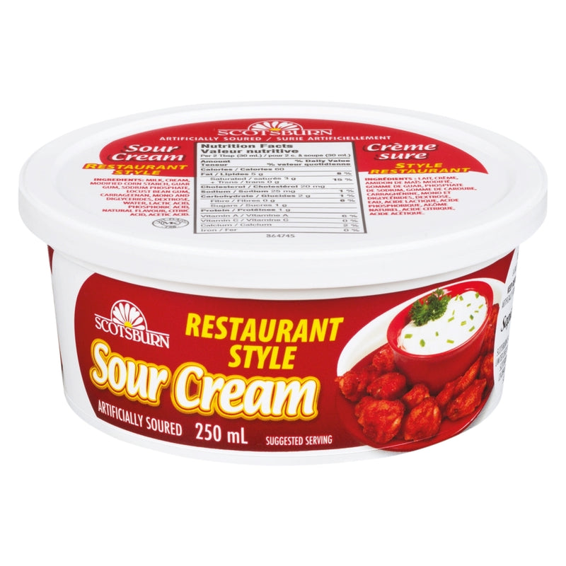 Scotsburn Restaurant Style Sour Cream, 250 mL
