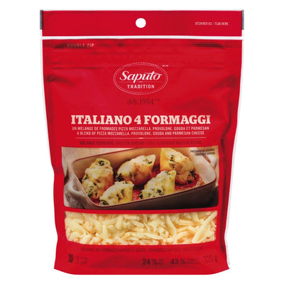 Saputo Italiano 4 Formaggi Blended Cheese, 320 g
