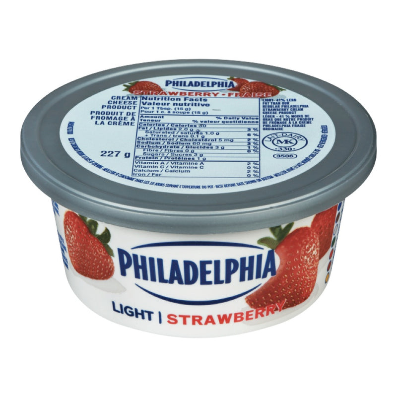 Philadelphia Strawberry Light Cream Cheese, 227