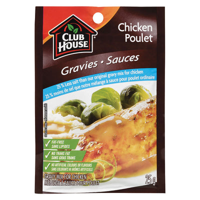 Club House 25% Less Salt Chicken Sauces, 24 g