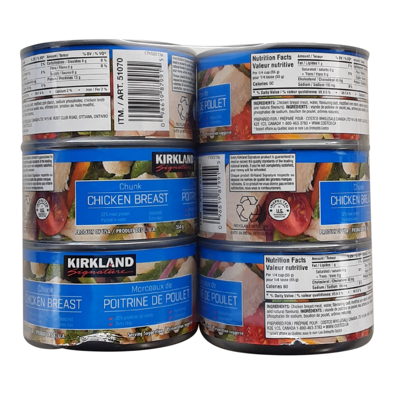 Kirkland Signature Chunk Chicken Breast, 6 x 354 g