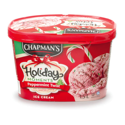 Chapman's Holiday Moments Peppermint Twist Ice Cream, 1.5 litre